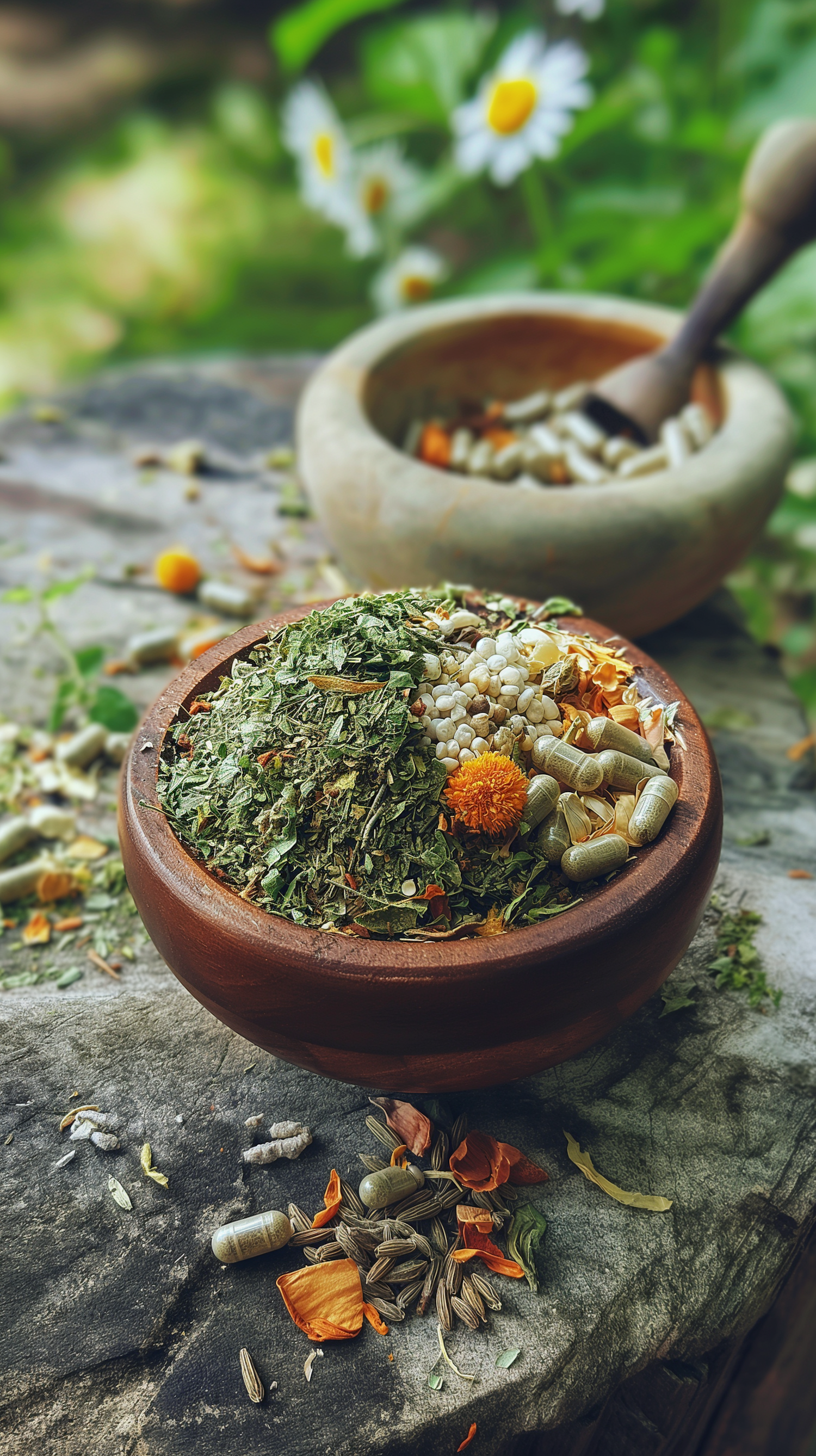 Natural Herbal Remedies Display