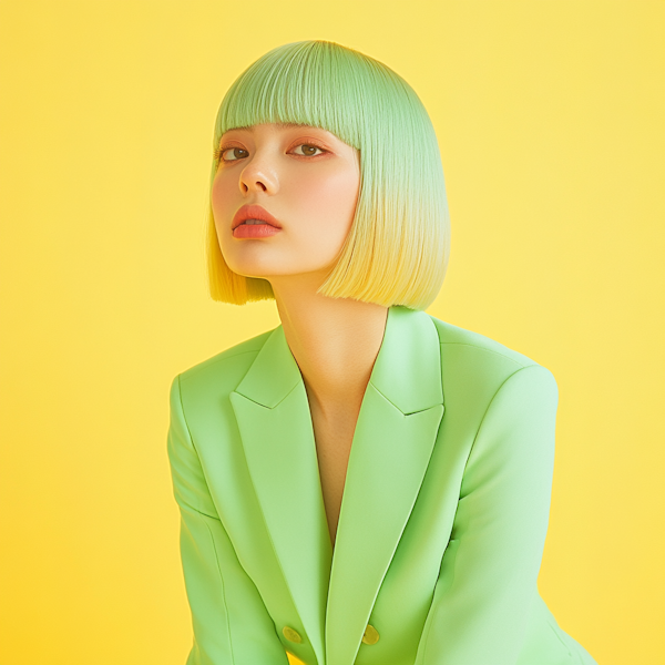 Striking Appearance with Mint Green Bob