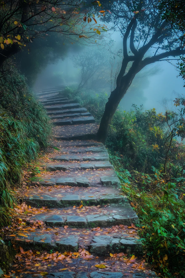 Misty Forest Pathway