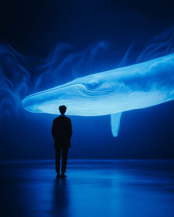 Man and Ethereal Whale
