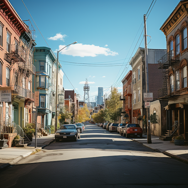 Historic Urban Row Houses with Bridge View