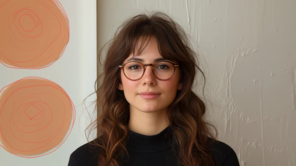 Portrait of a Young Woman with Glasses
