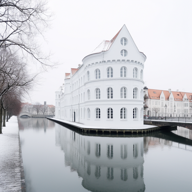 Tranquil Reflections on the Waterway