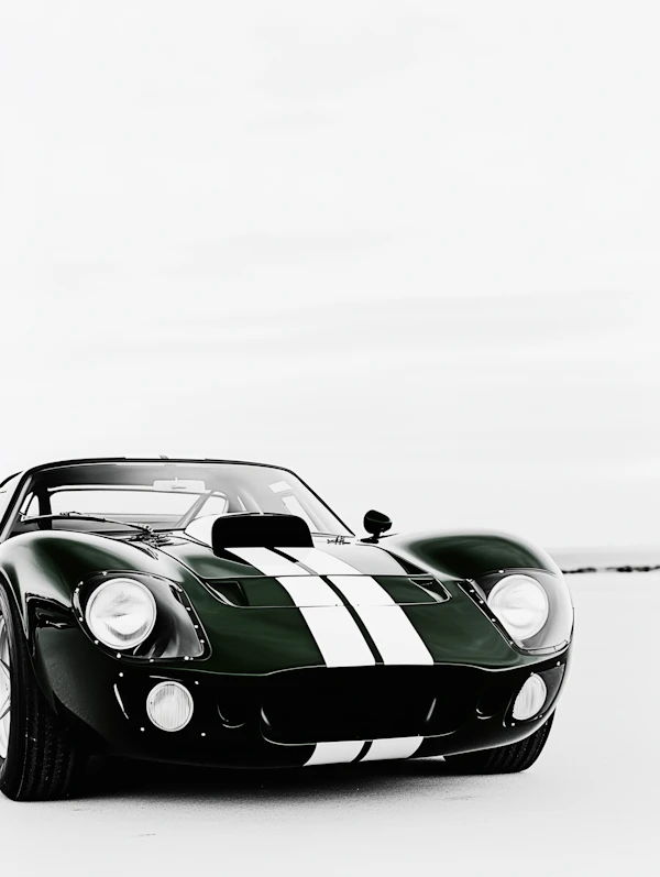 Vintage Green Sports Car