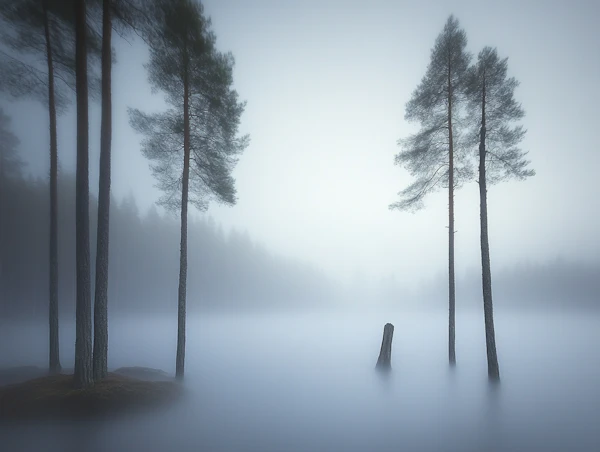 Misty Pine Forest