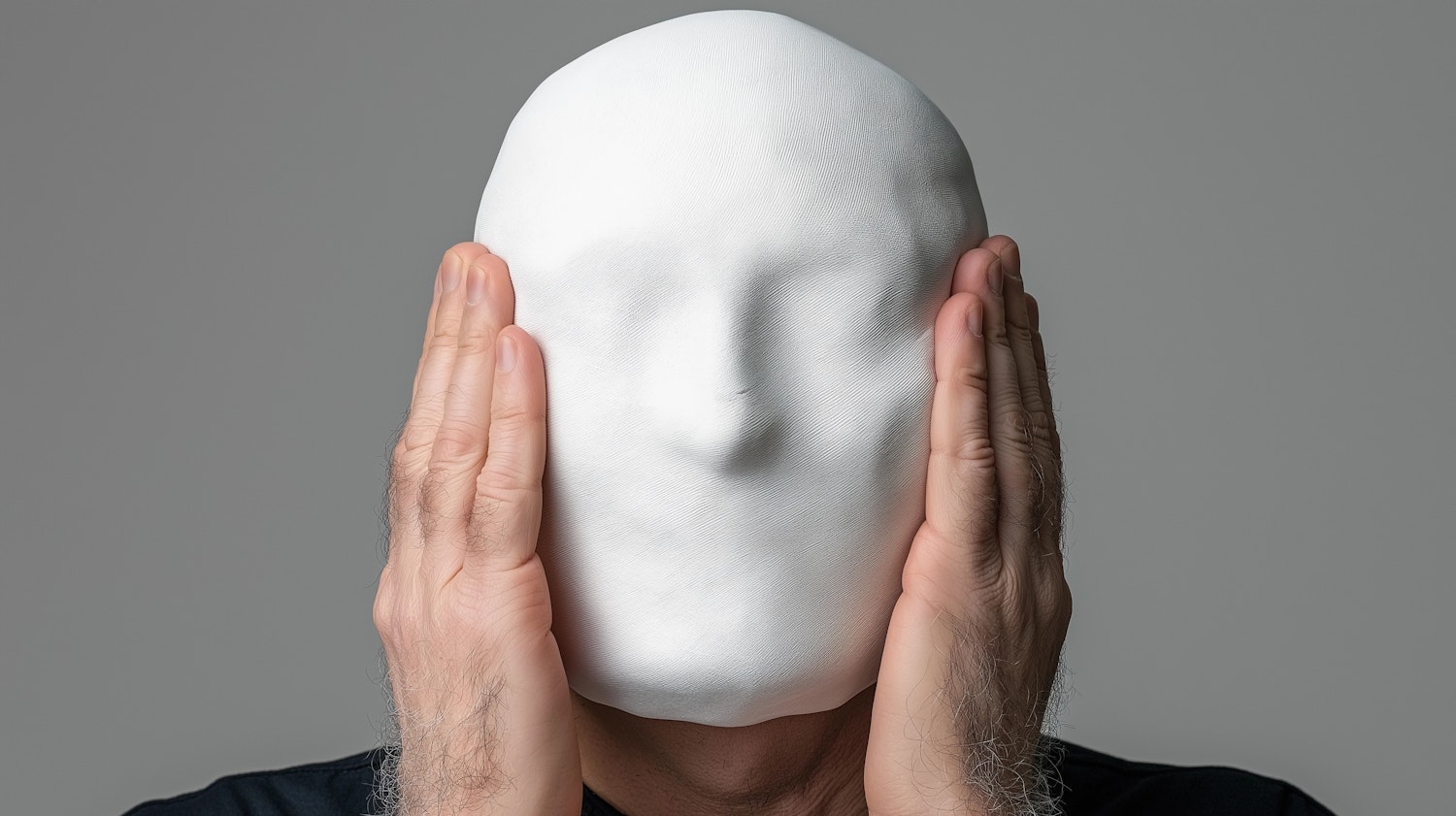 Person with Featureless Mask