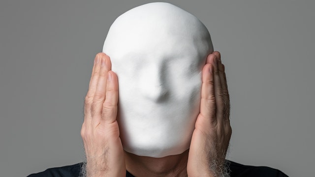 Person with Featureless Mask