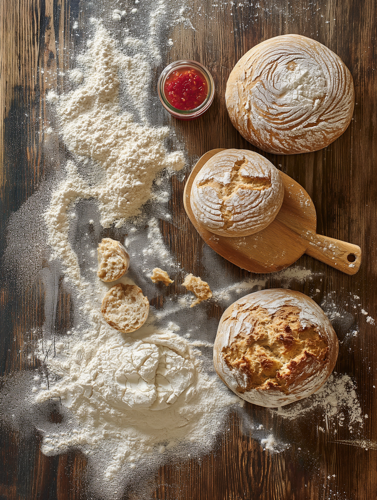 Rustic Bread Baking Scene