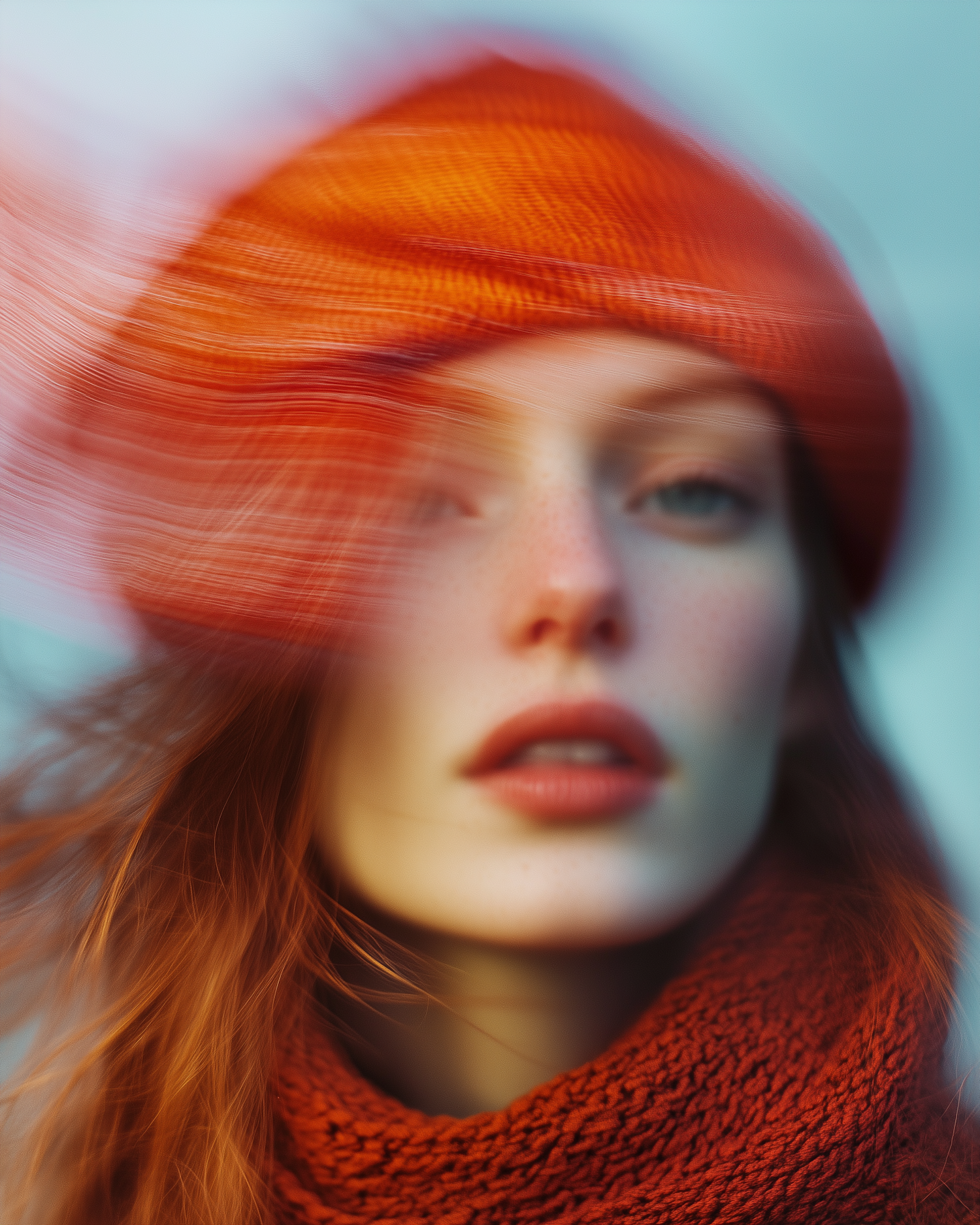 Serene Portrait with Motion Blur