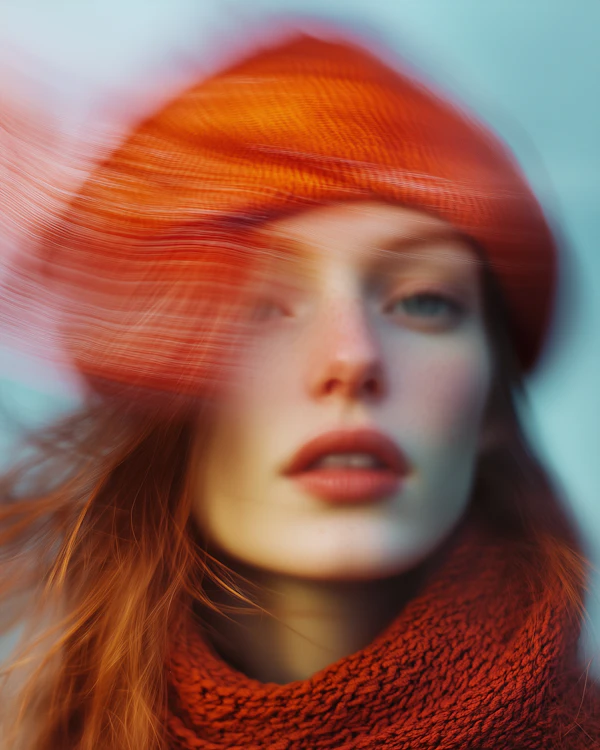 Serene Portrait with Motion Blur