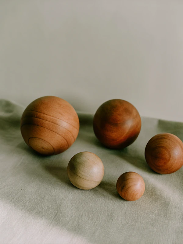 Wooden Spheres Display