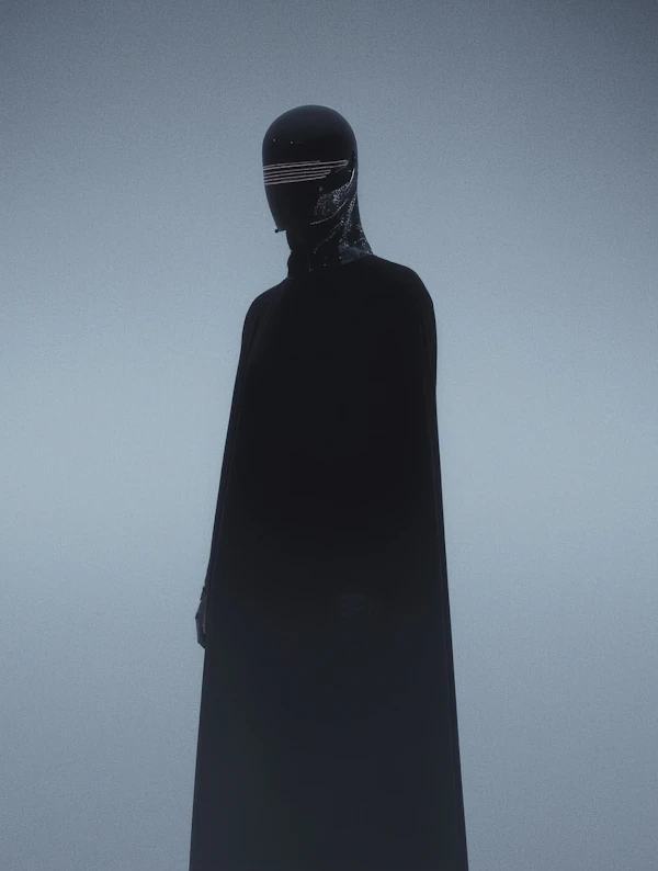 Futuristic Cloaked Figure