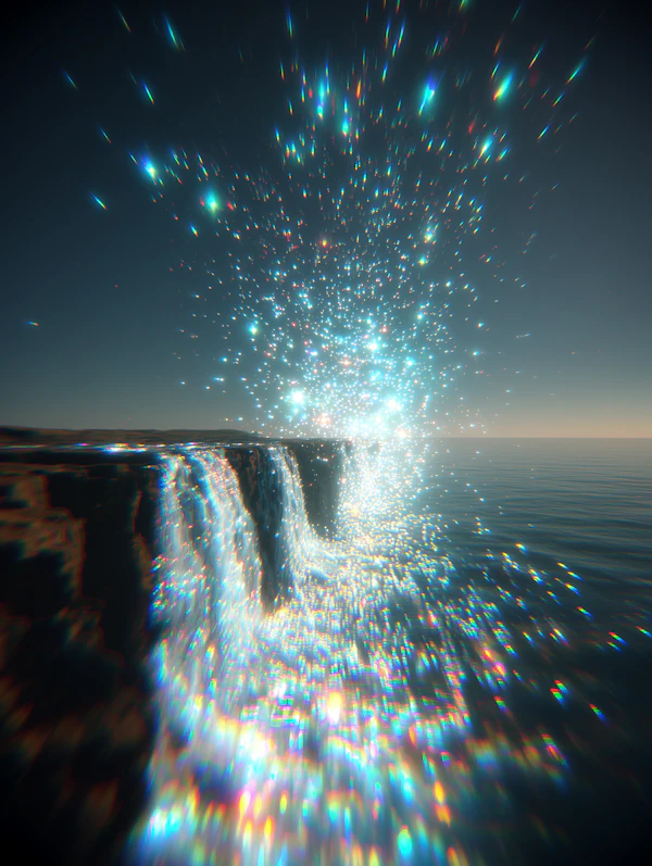 Ethereal Waterfall Scene