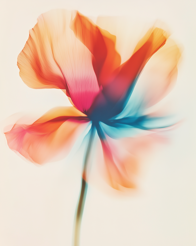 Abstract Flower in Motion