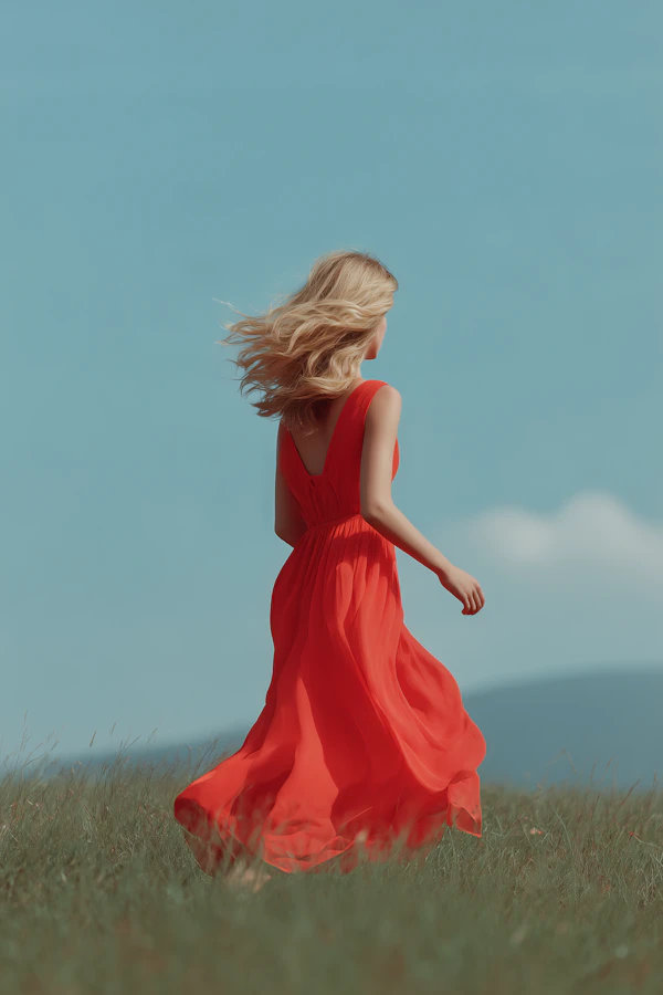Woman in Red Dress