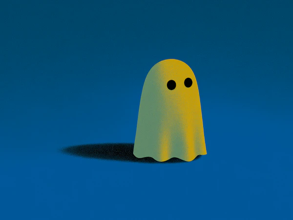 Yellow Ghost Illustration