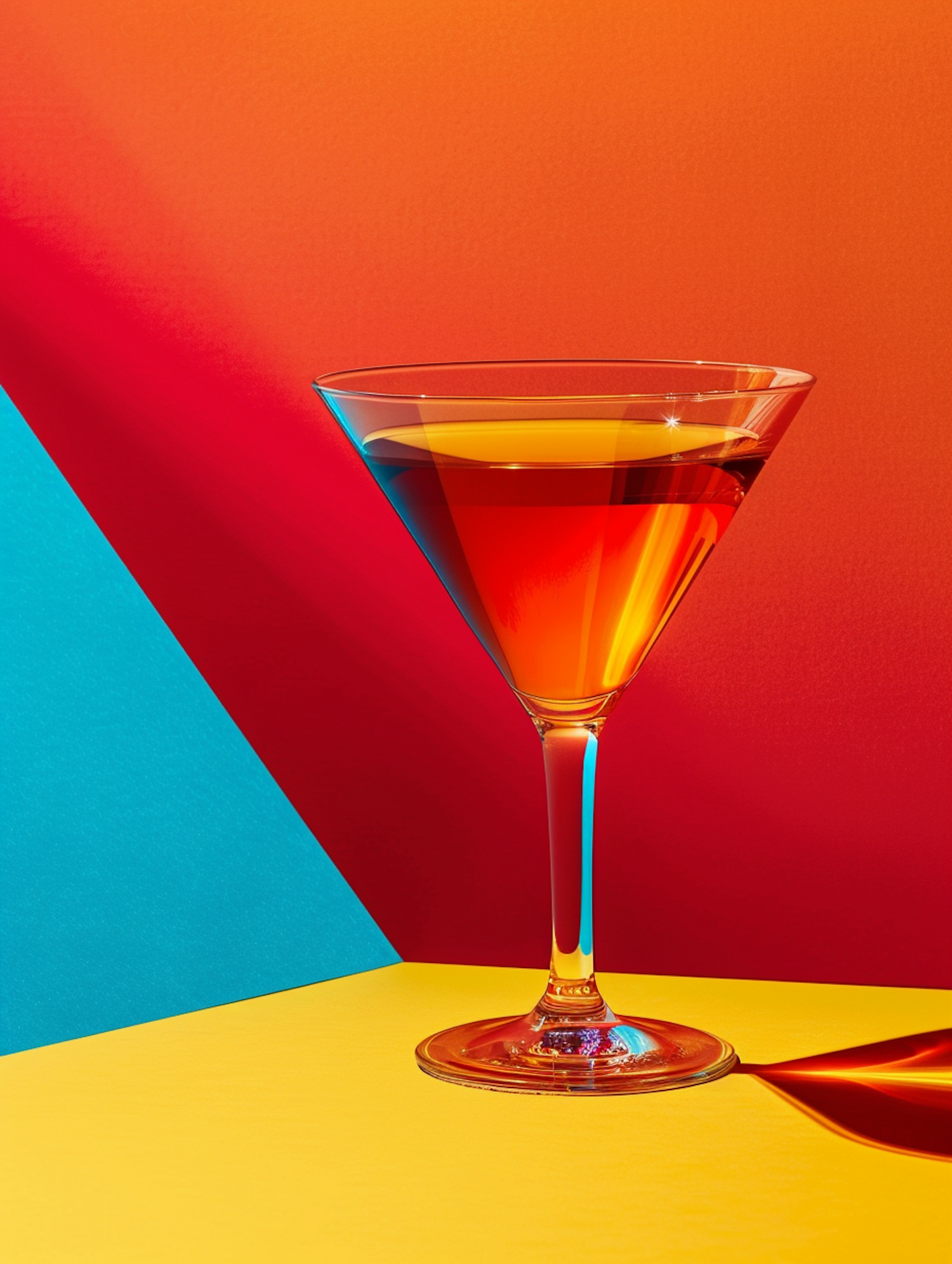 Vibrant Cocktail Glass Composition