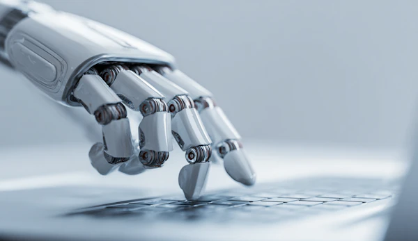 Robotic Hand on Laptop