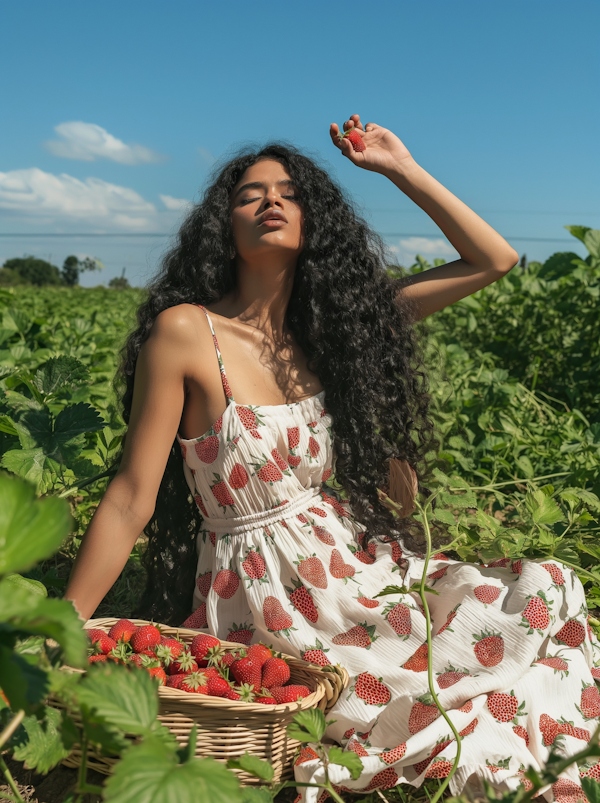 Woman in Strawberry Field