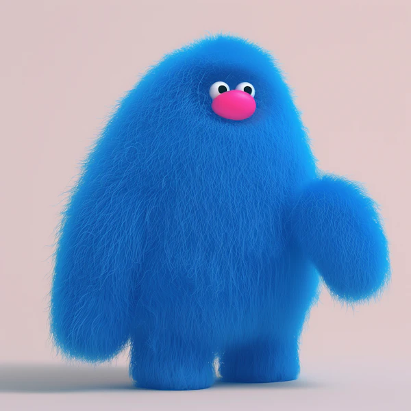 Whimsical Blue Creature