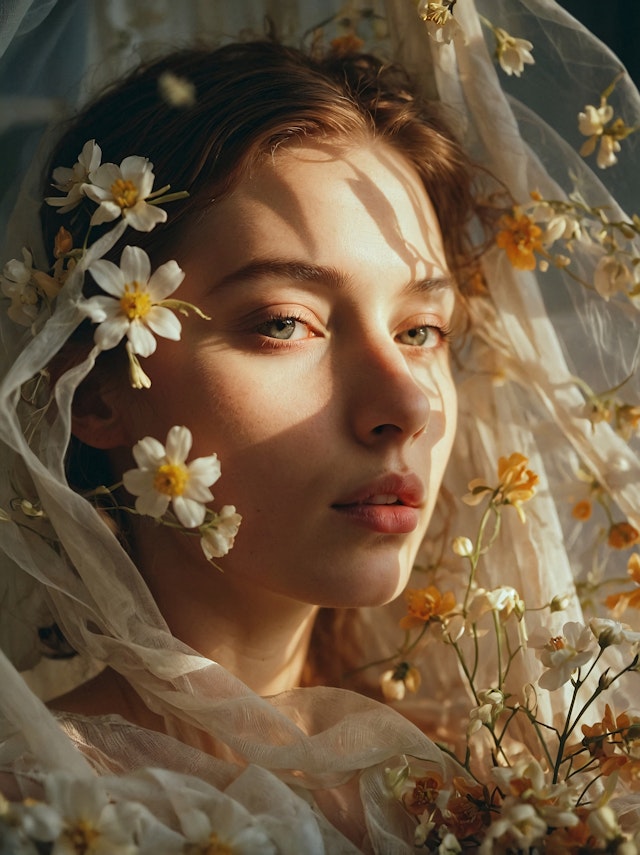 Portrait with Flowers