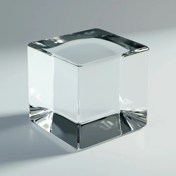 Transparent Glass Cube