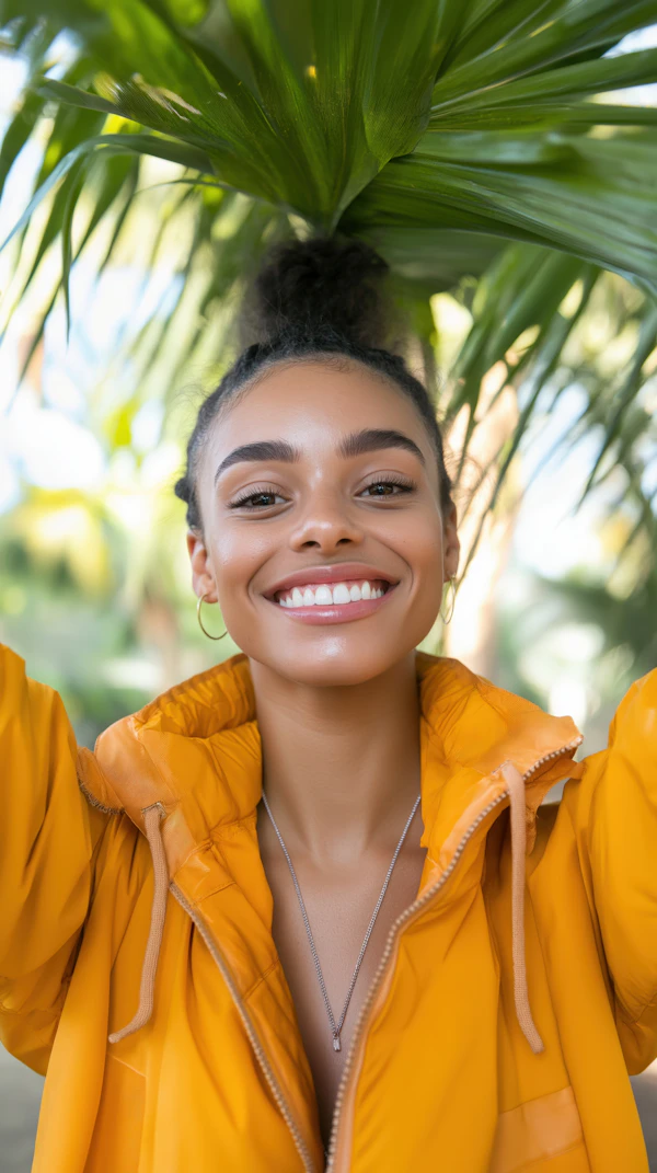 Smiling Woman in Yellow