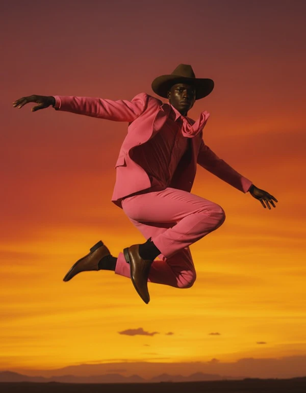 Dynamic Sunset Leap
