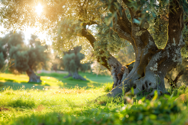 Serene Olive Tree Landscape