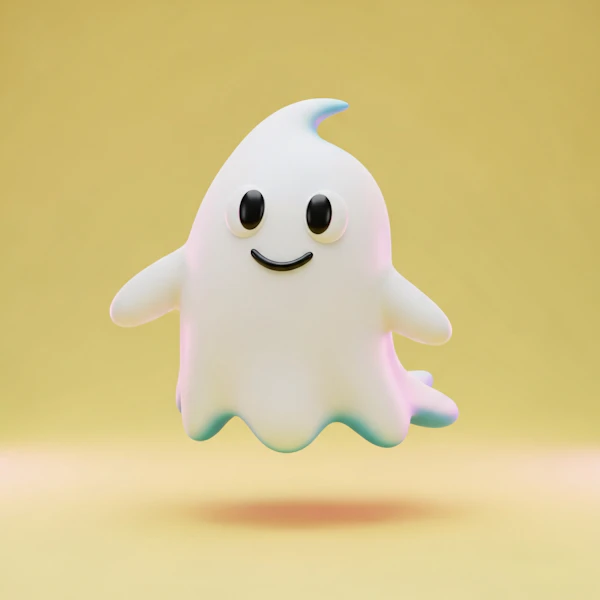 Cheerful 3D Ghost