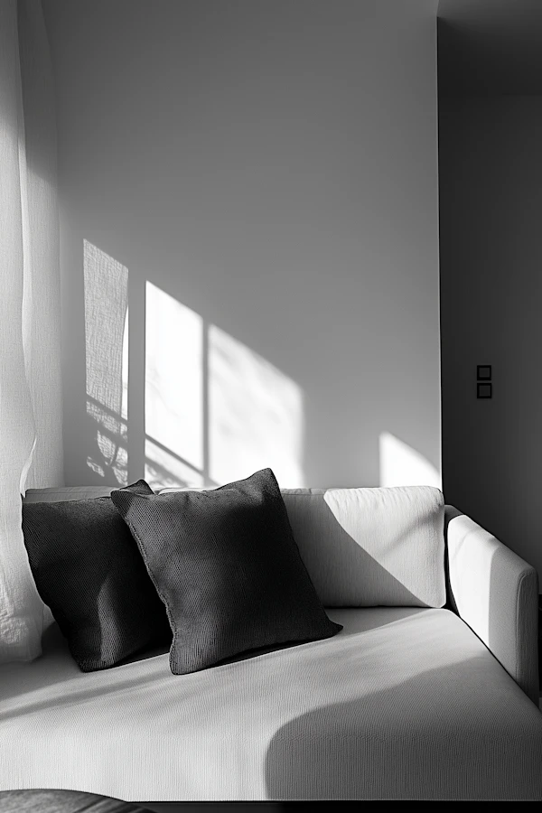 Minimalist Interior Scene with Sofa