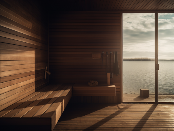 Tranquil Waterside Sauna Retreat