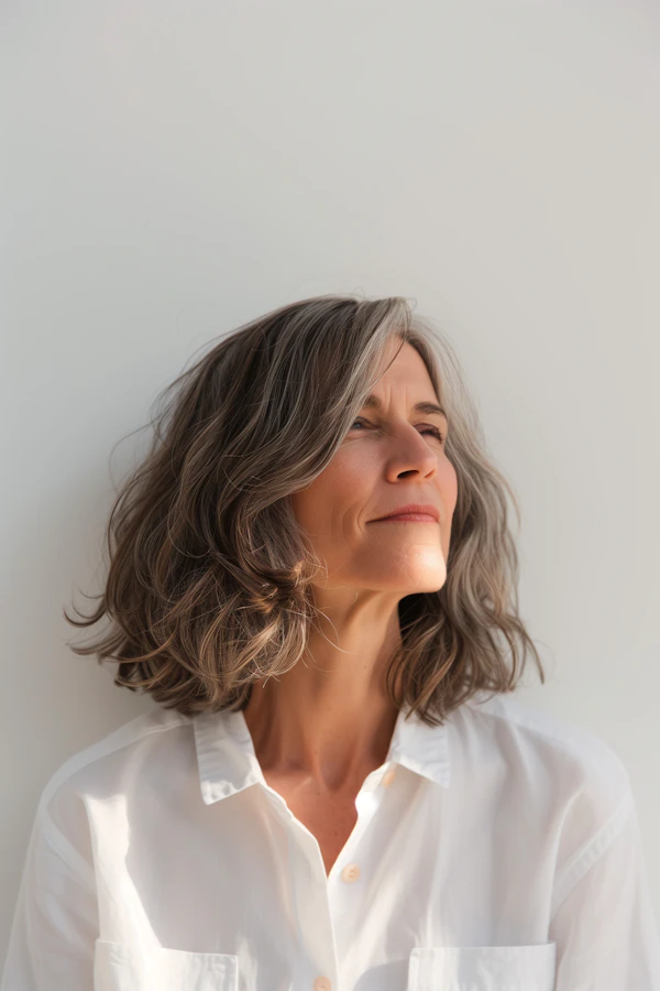Serene Middle-Aged Woman