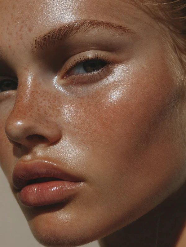 Radiant Freckled Woman