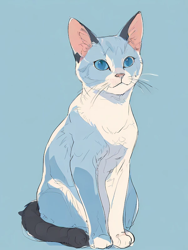Elegant Cat Illustration