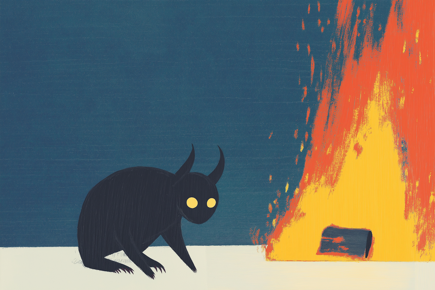 Shadowy Creature and Fire