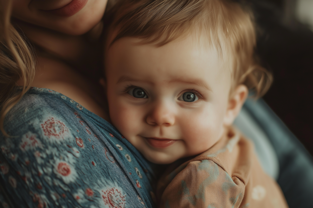 Tender Moment Between Parent and Child