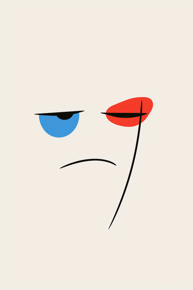 Minimalist Abstract Face