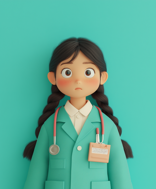 Anxious Doctor Illustration