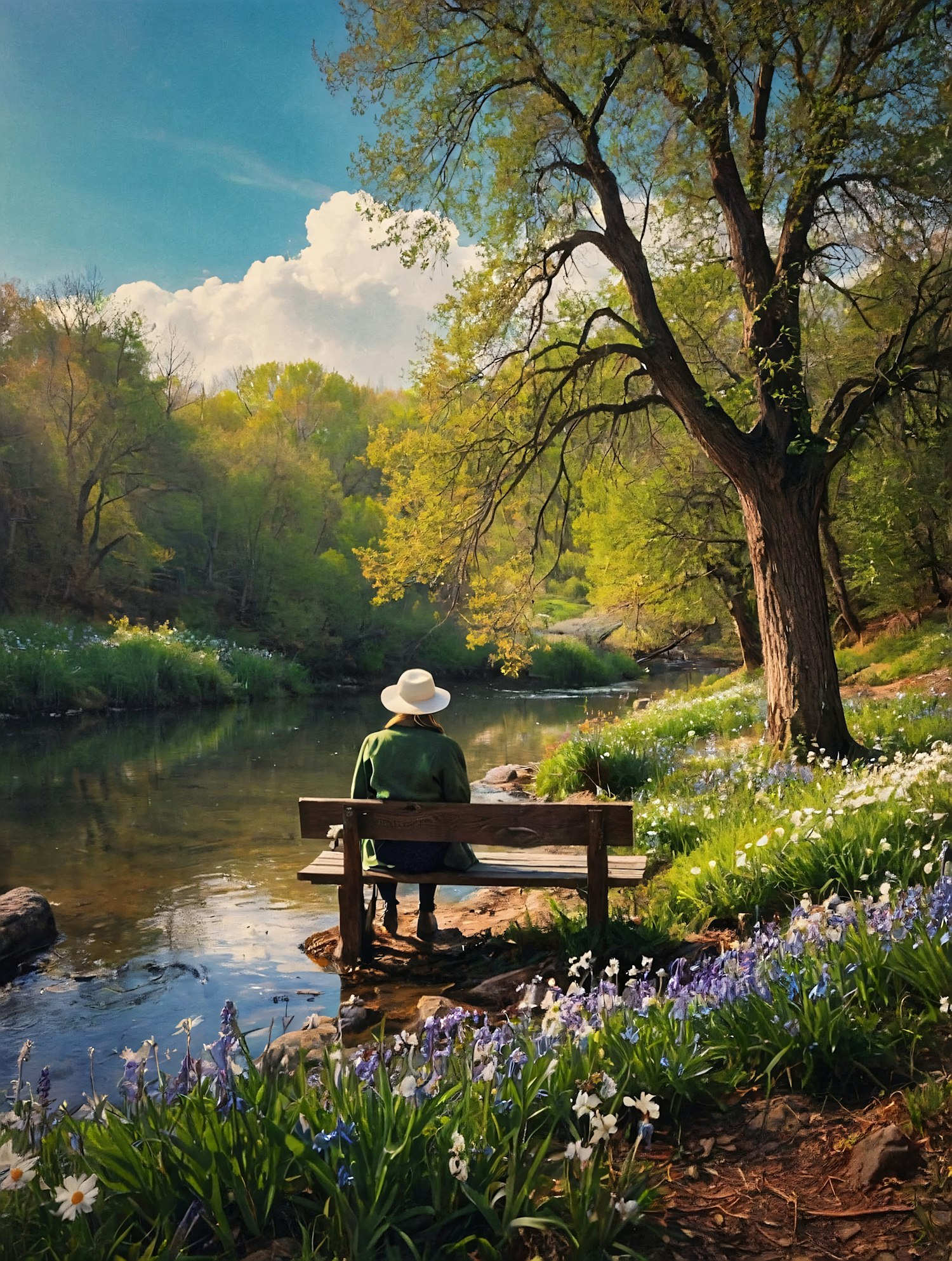 Serene Riverside Reflection