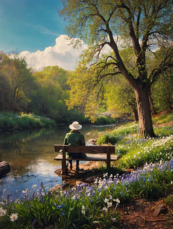 Serene Riverside Reflection
