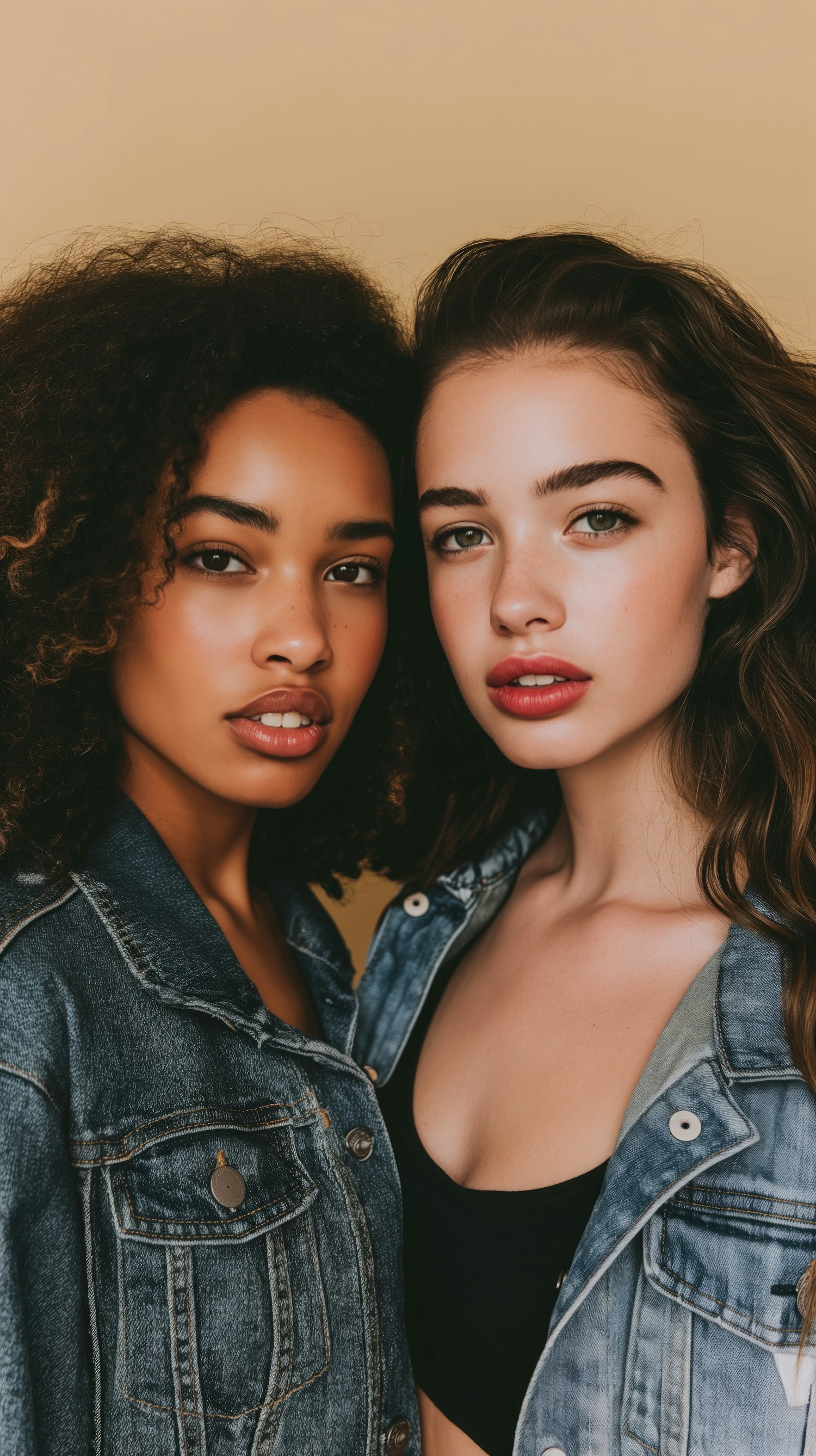 Portrait of Two Women in Denim