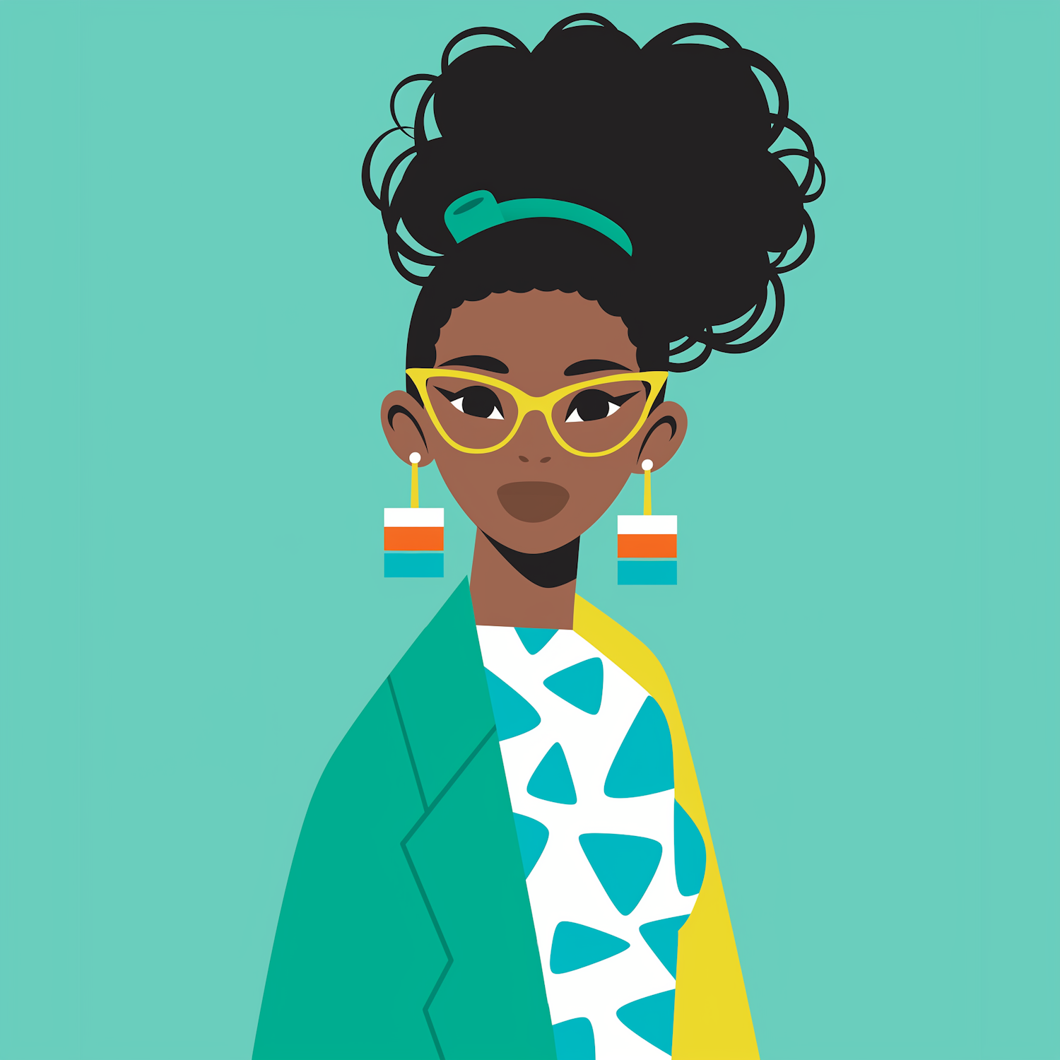 Stylized Fashionable Female Illustration