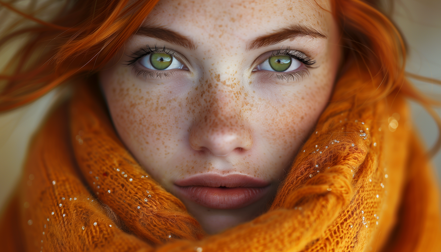 Serene Green-Eyed Woman