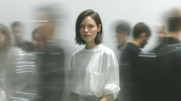 Woman in Focused Stillness