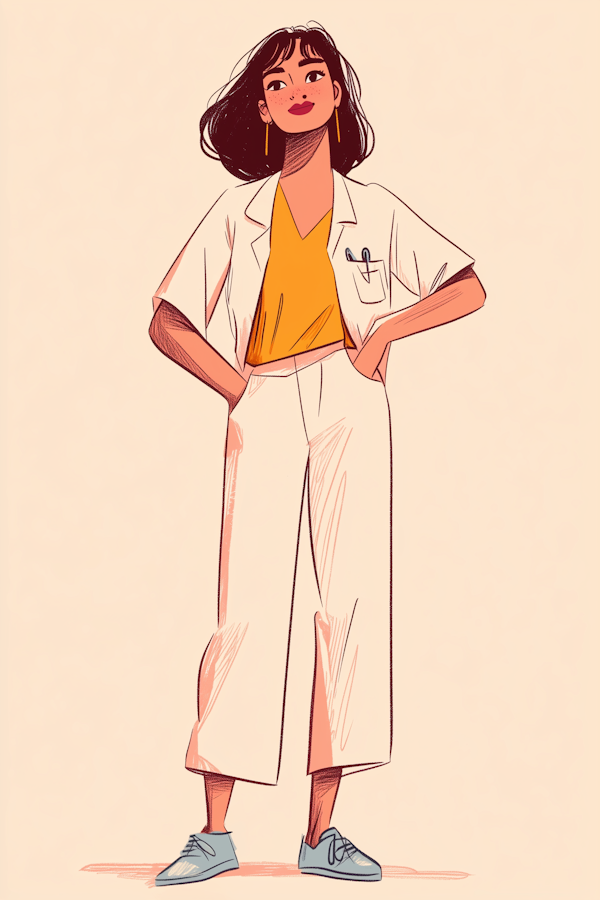 Confident Medical Professional Illustration