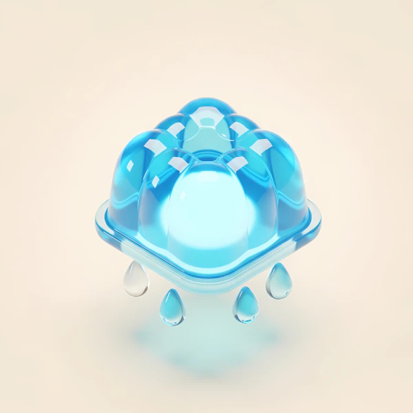Translucent Blue Sculpture