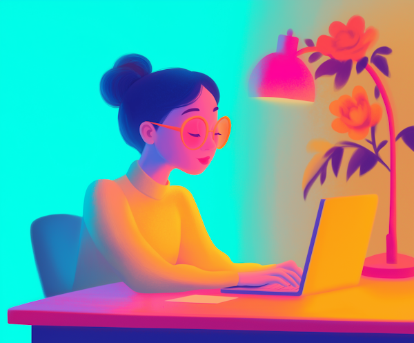 Serene Workspace Illustration