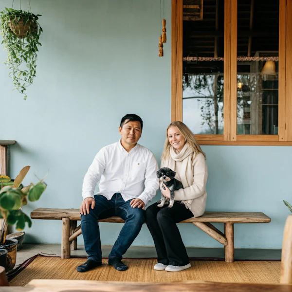 Cozy Bench Scene