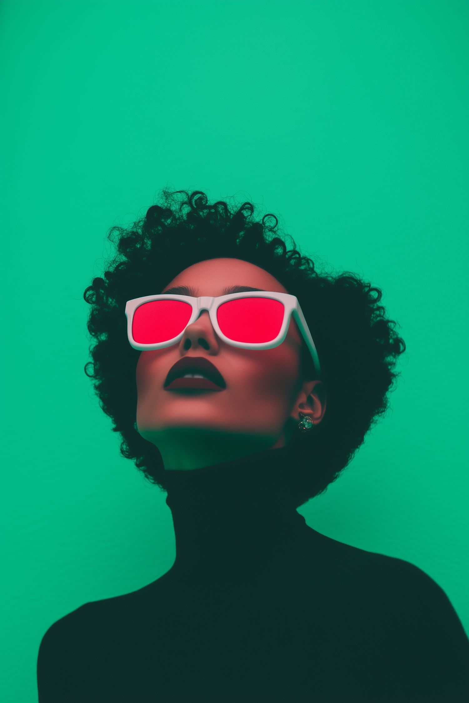 Striking Portrait with Bold Sunglasses